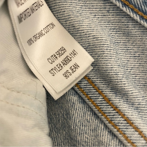 SALE! Agolde Button Front Straight Leg Classic Blue Women's Jeans Size 26 - Picture 8 of 9